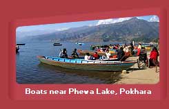 Boats near Phewa lake, Pokhara