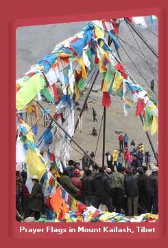 Prayer Flags in Mount Kailash, Tibet