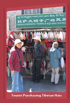 Tourists at Jokhand Hat, Lhasa, Tibet
