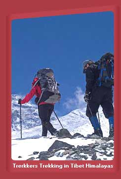 Trekker Trekking in TIbet, Himalayas